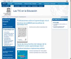 Publicaciones y documentos sobre el aprendizaje móvil en la web de la Unesco