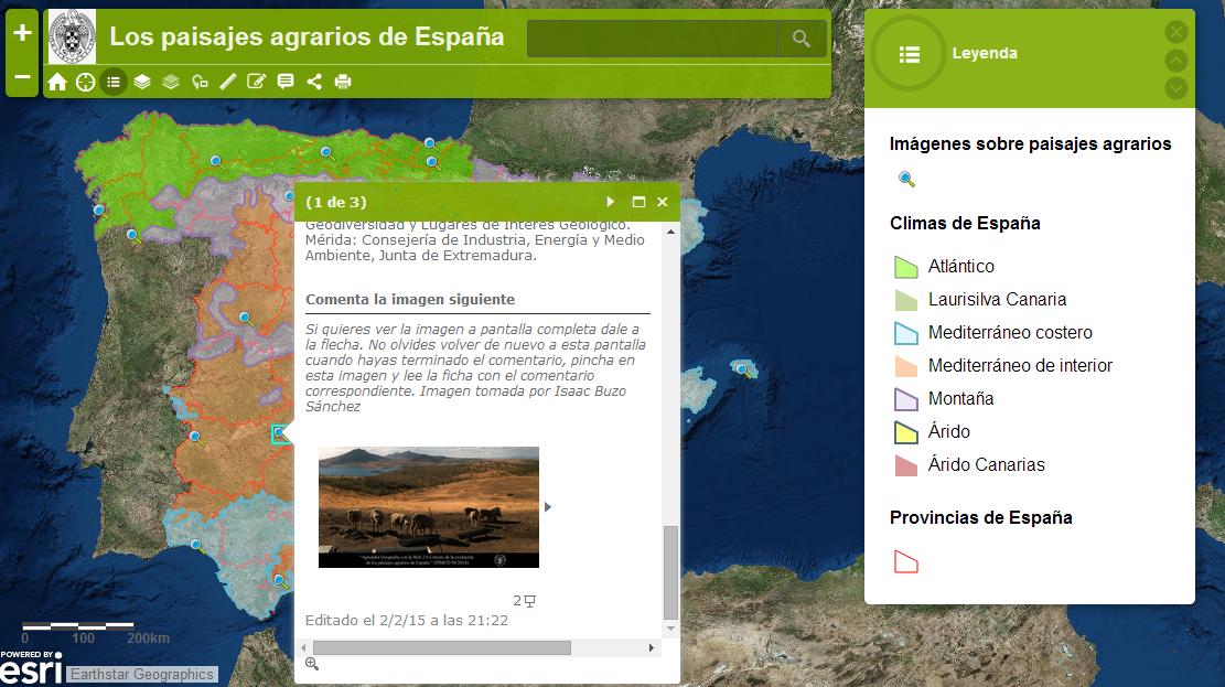 Aprender Geografía con la Web 2.0 a través de la evolución de los paisajes agrarios de España 