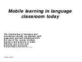 Mobile Learning in Language Classroom