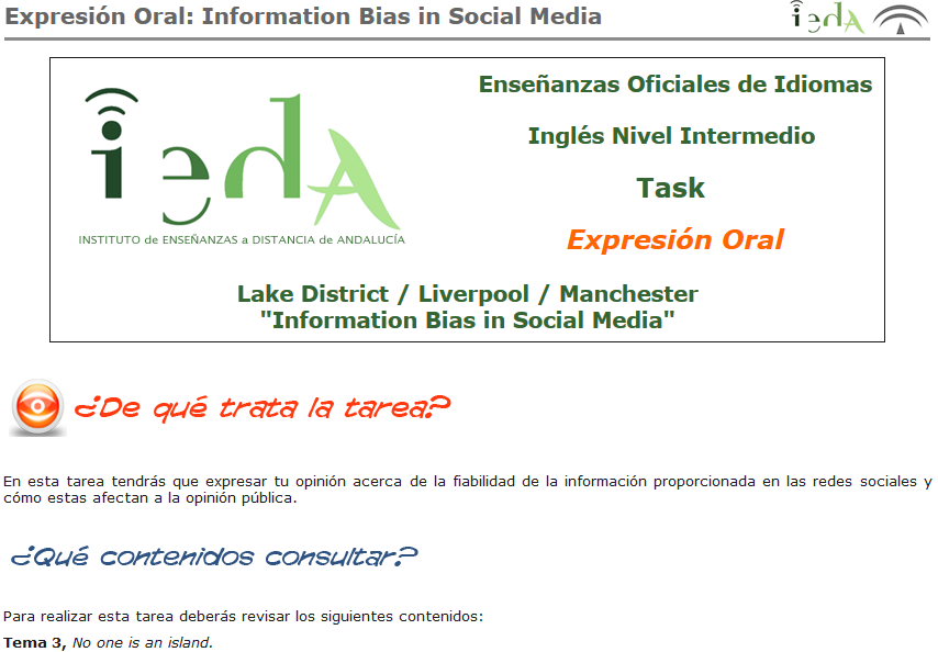 Breve análisis del REA "Expresión Oral: Information bias in social media"